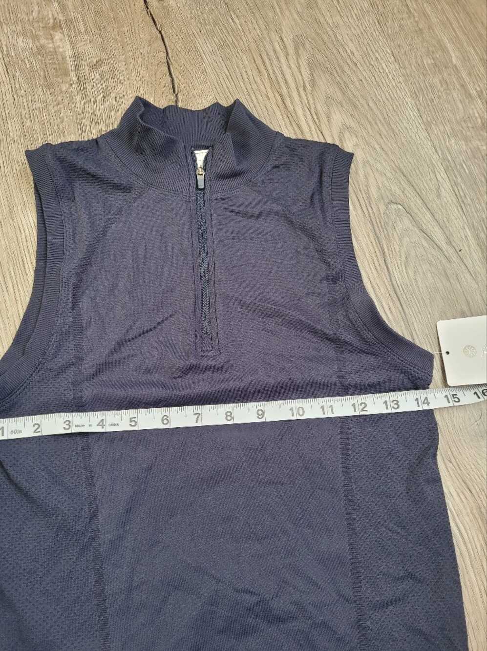 NWT Athleta Ace Seamless Half Zip Tank Top Navy Blue XS - Picture 6 of 7